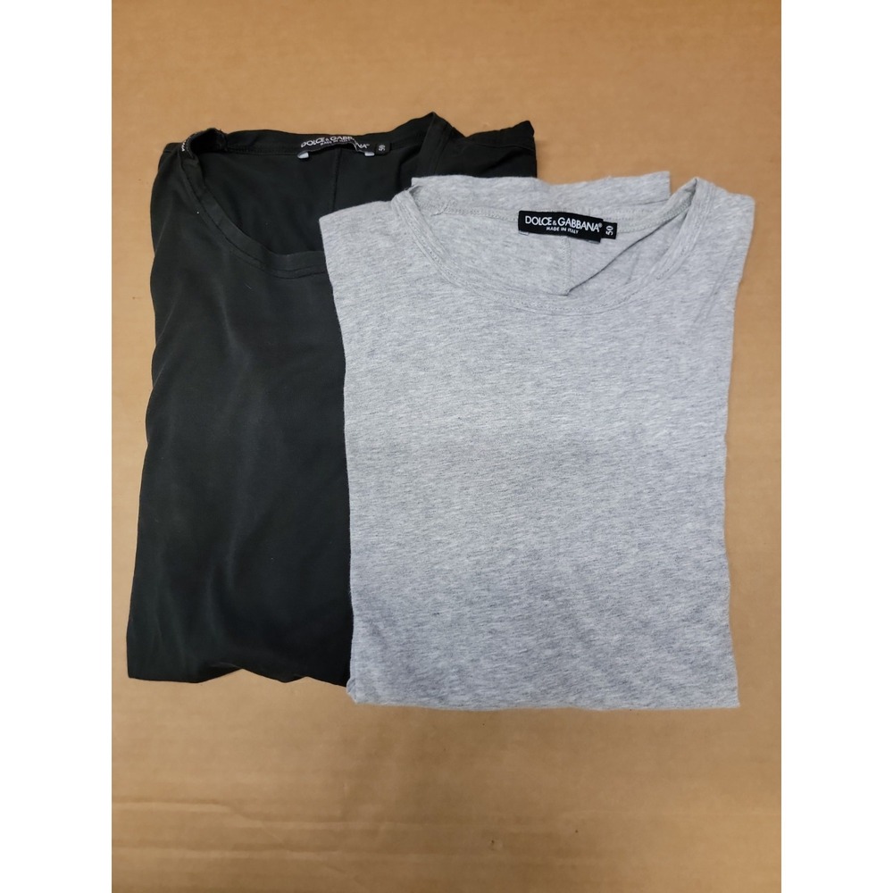 Lot Of 2 Dolce Gabbana Mens Size 50/Large Fitted T-Shirts Made In Italy!